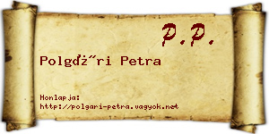 Polgári Petra névjegykártya
